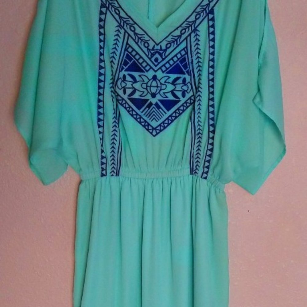Light blue bohemian dress